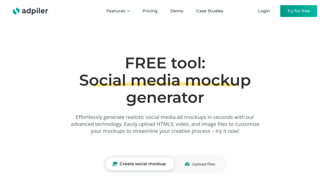 Adpiler - Social mock-up Generator - Appndo