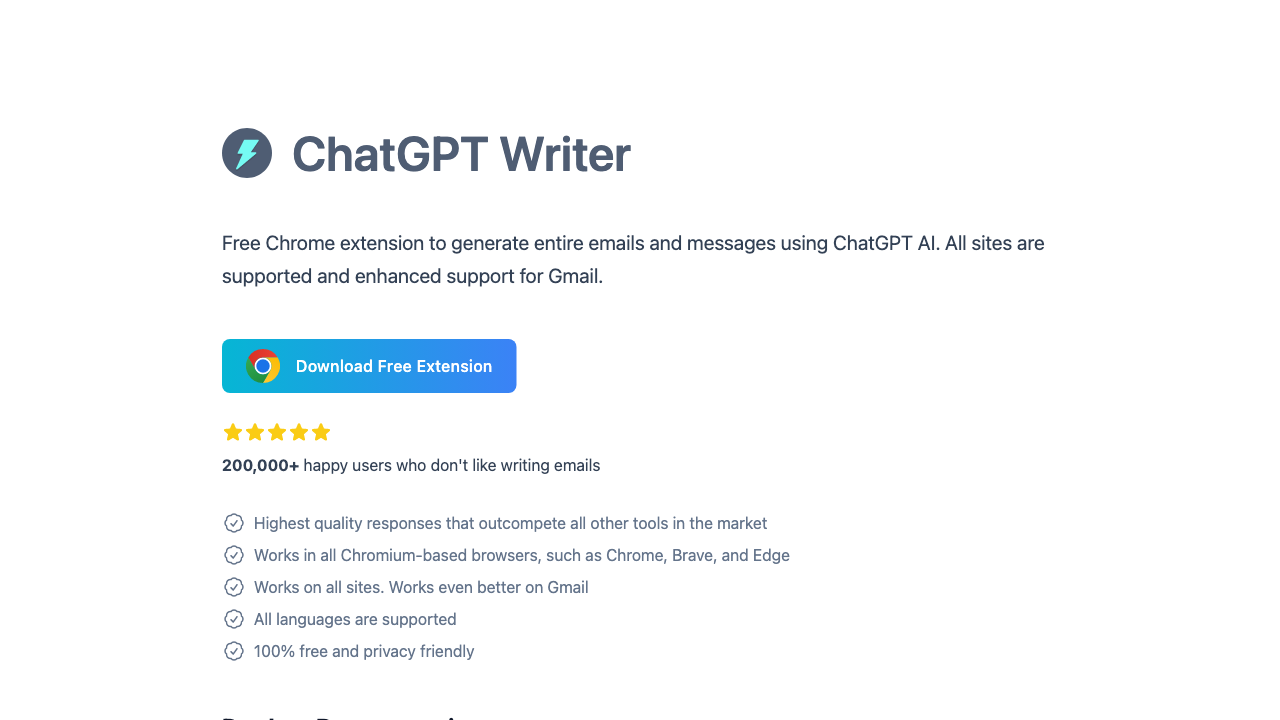 ChatGPT Writer - Write Emails and Messages Using ChatGPT - Appndo