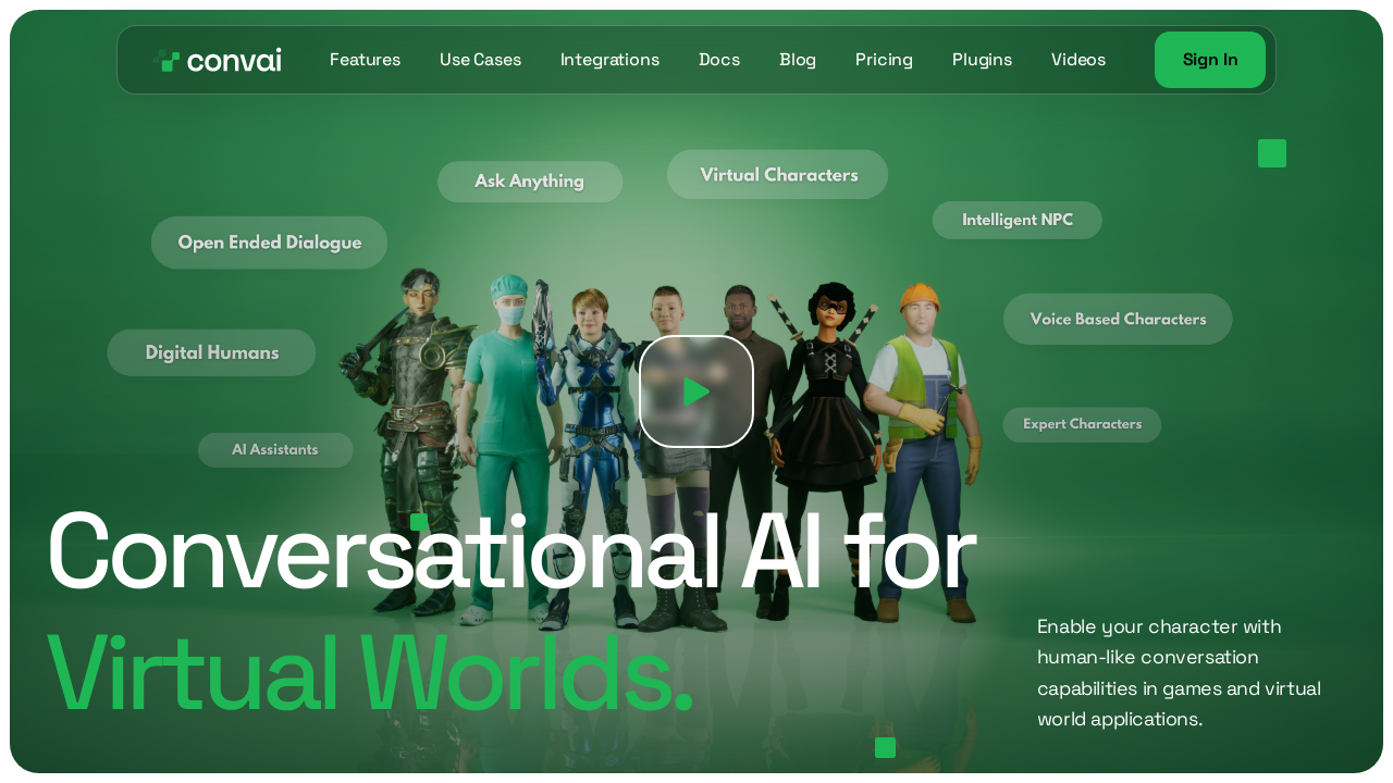 Convai - Conversational AI for Virtual Worlds - Appndo