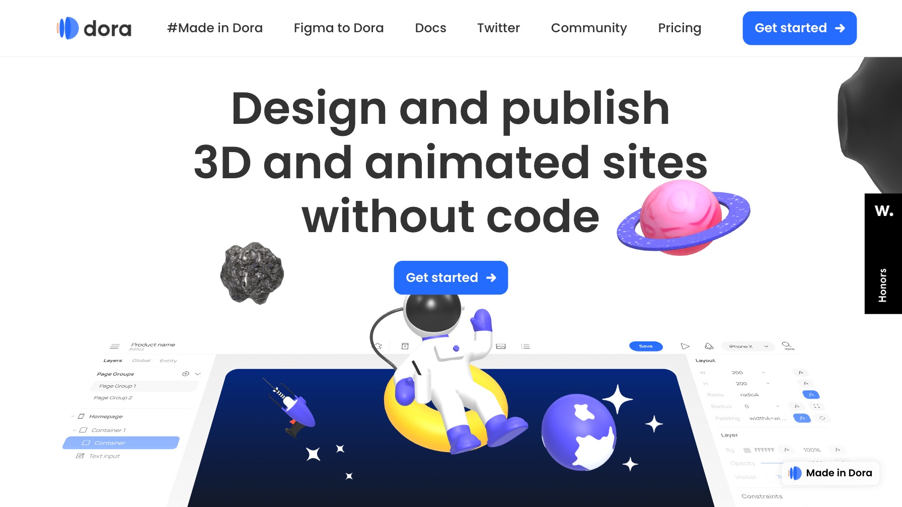 Dora - Create 3D and Animated Websites without Coding - Appndo