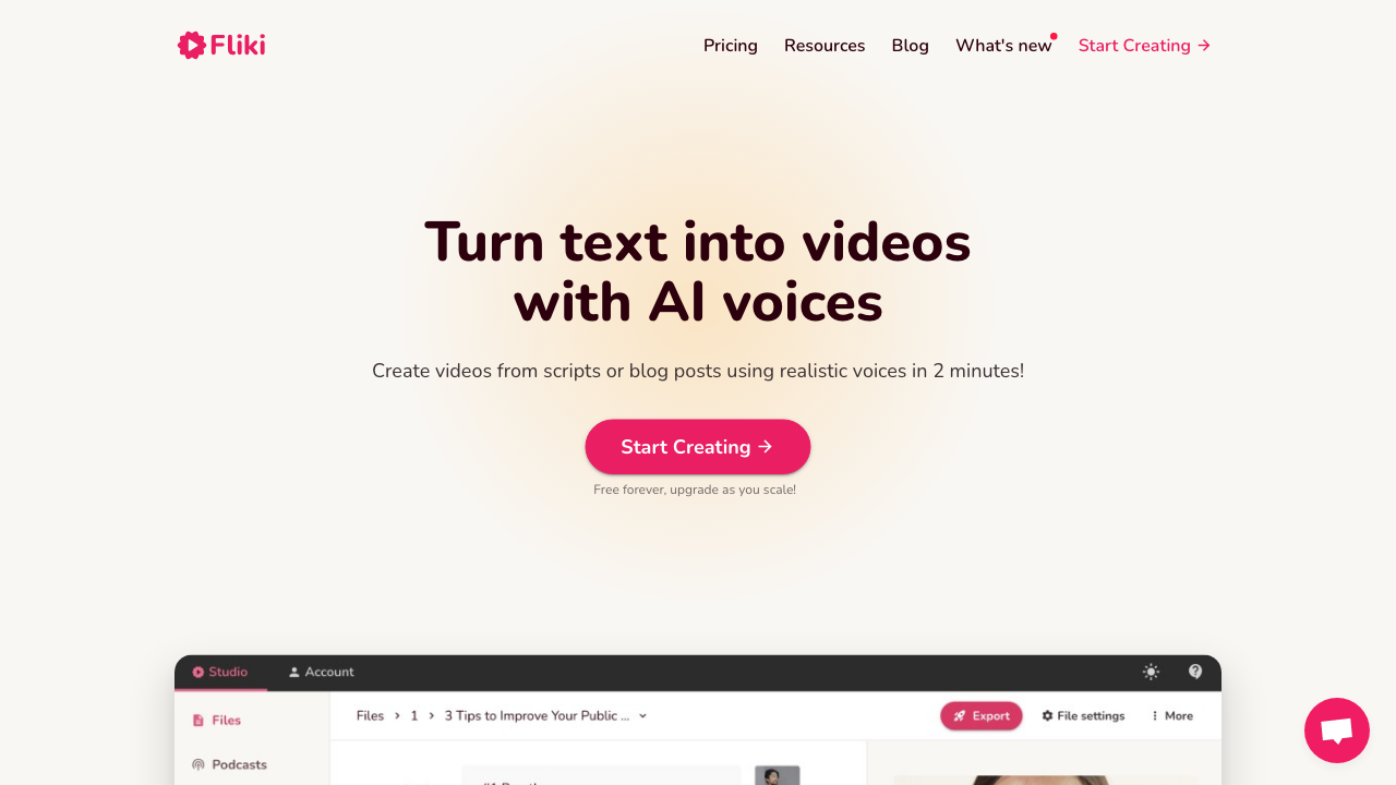 Fliki - Turn Text Into Videos with AI Voices - Appndo