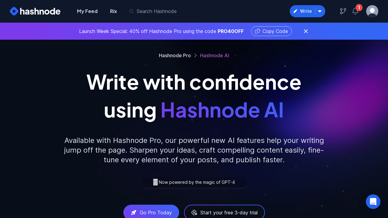Hashnode AI - Craft Posts by AI  - Appndo