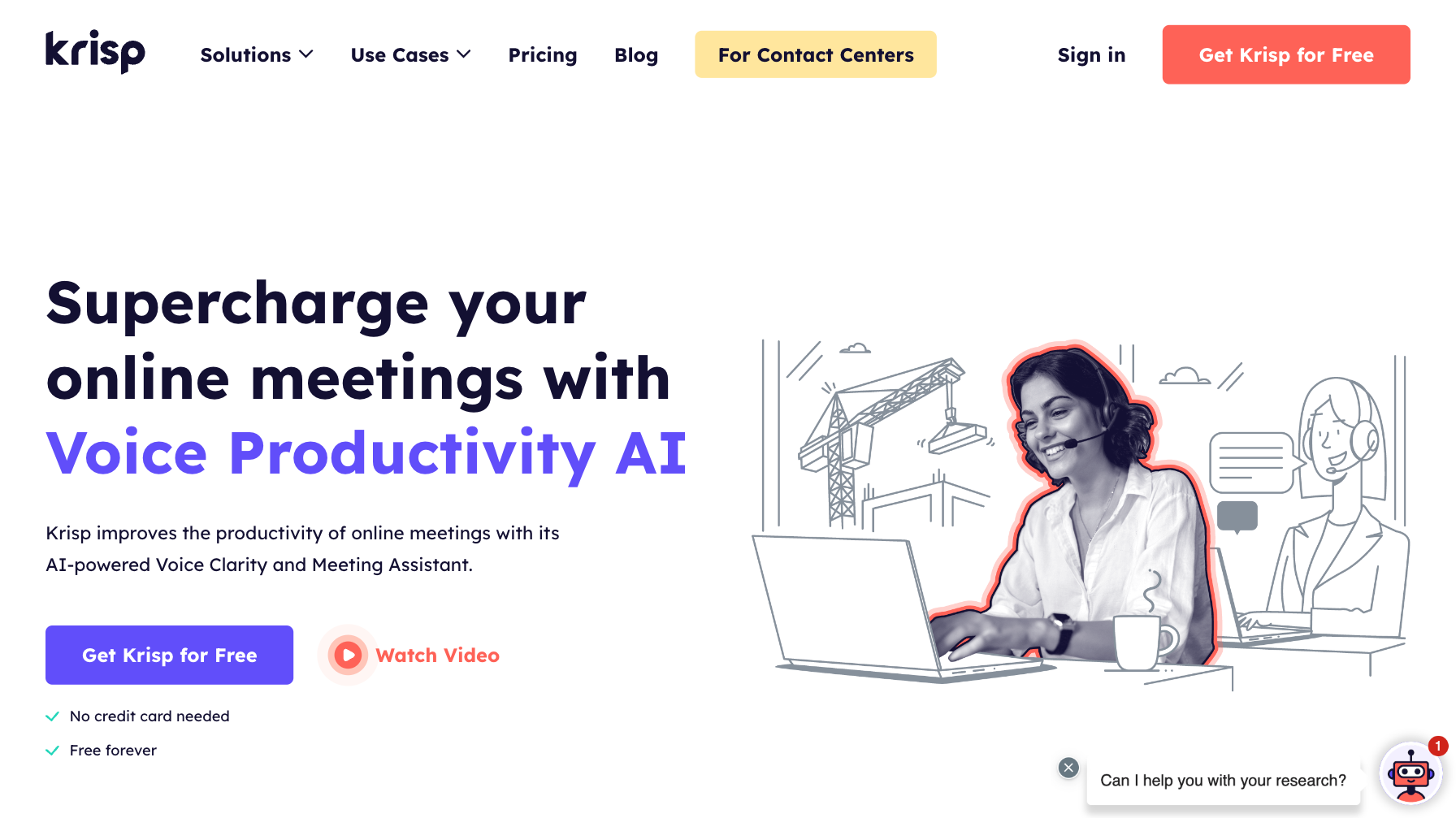 Krisp - AI-powered Voice Clarity and Meeting Assistant - Appndo