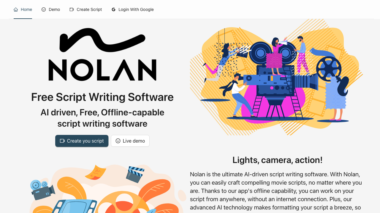 Nolan - AI Driven Script Writing - Appndo
