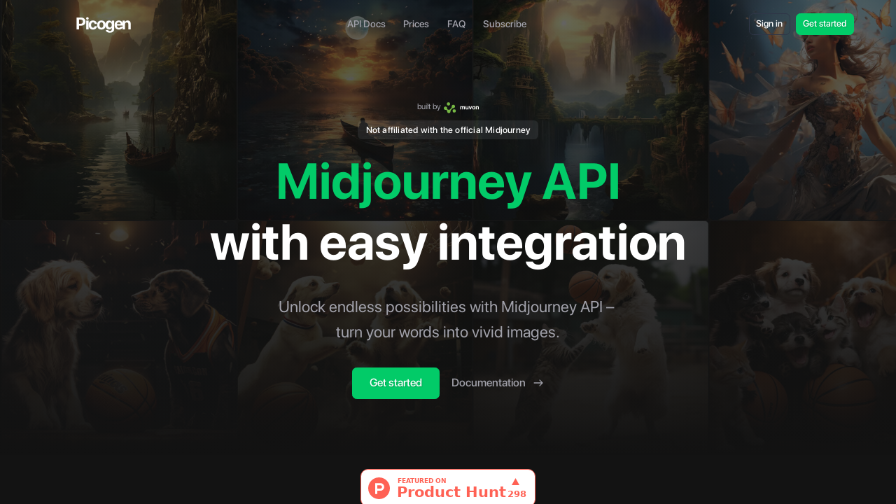 Picogen.io - Midjourney Rest API  Integration  - Appndo