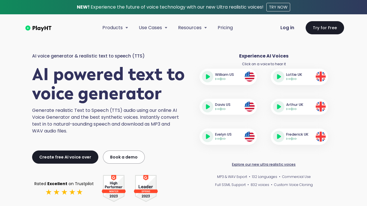 PlayHT - AI Powered Text to Voice Generator - Appndo