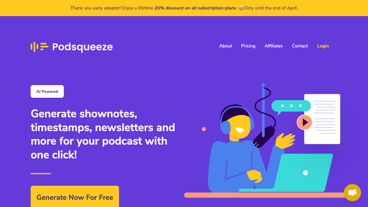 Podsqueeze - Generate Content for Your Podcast  - Appndo