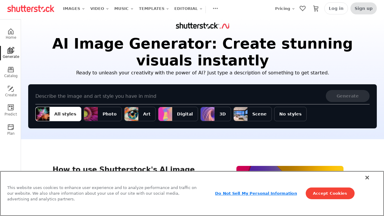 Shutterstock AI Image Generator - Create Stunning Visuals Instantly - Appndo