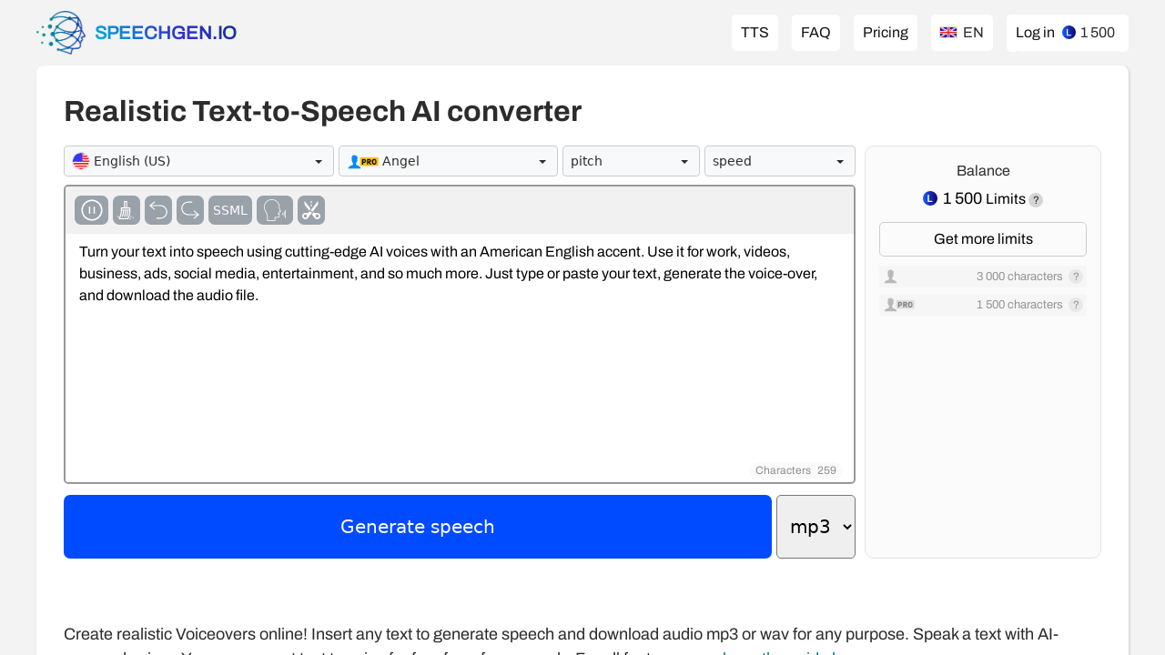 SpeechGen - Text-to-Speech Converter - Appndo