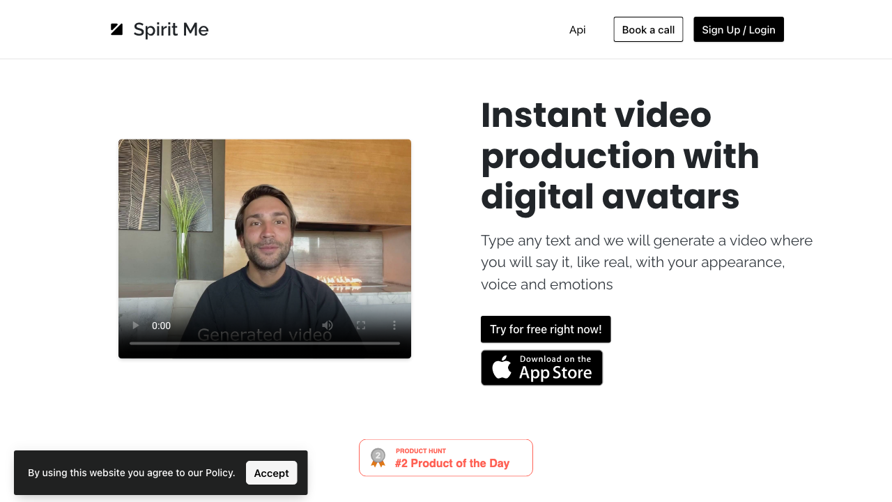 Spirit Me - Instant Video Production with Digital Avatars - Appndo