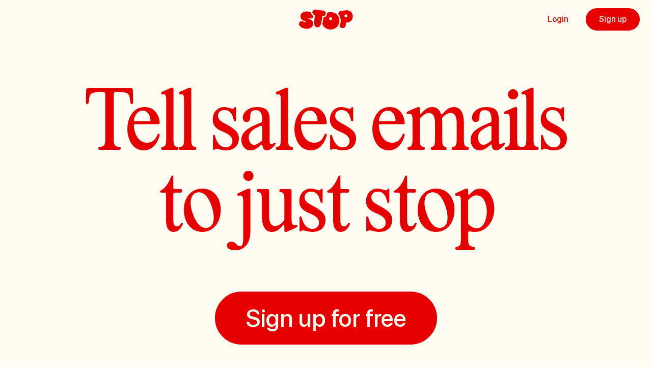 Stop - Tell sales emails to just stop - Appndo