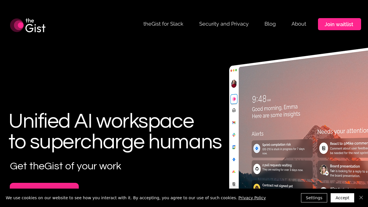 theGist - Combines All Work Apps in a Single AI-powered Workspace - Appndo