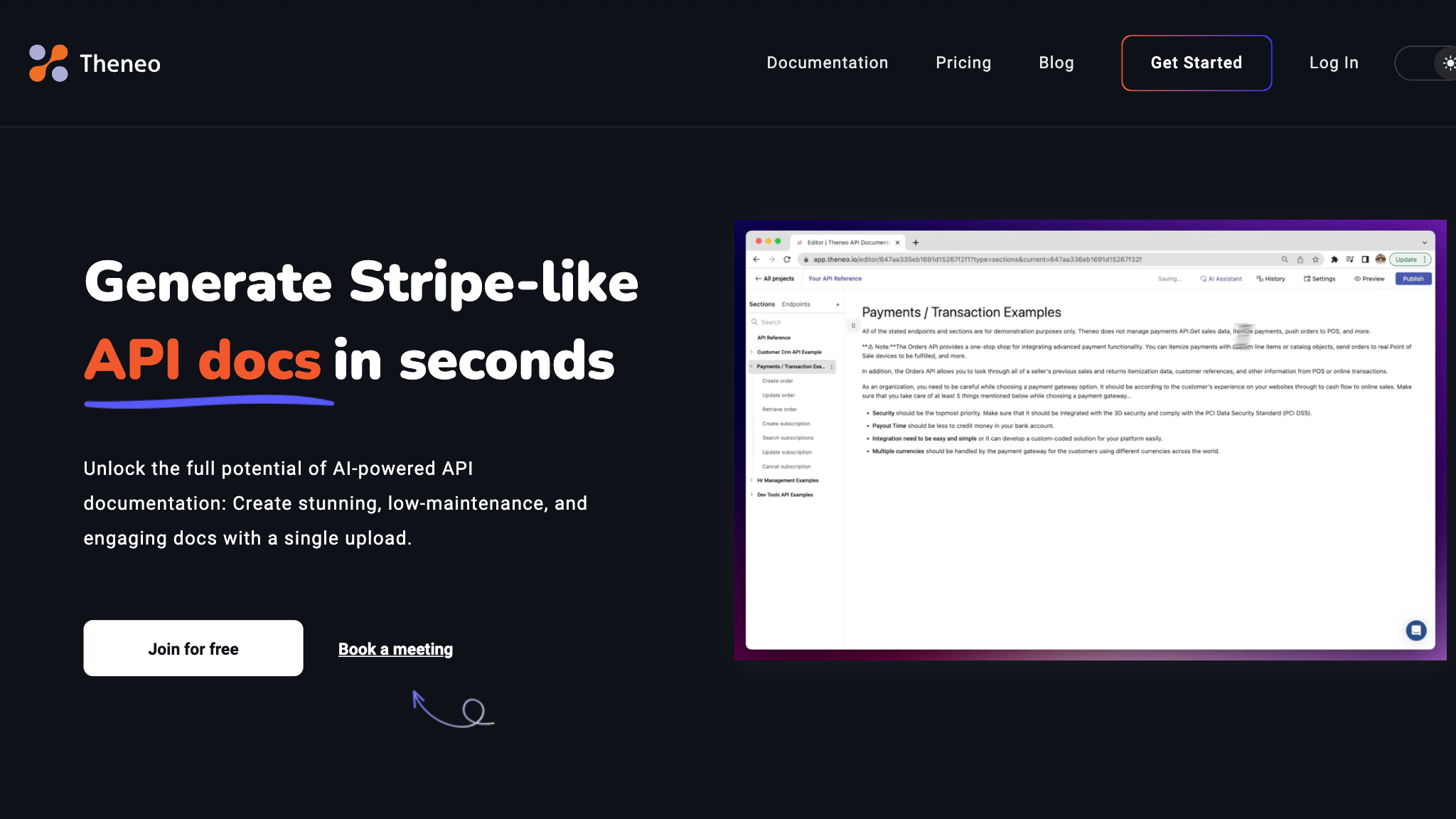 Theneo - Generate Stripe-like API Docs in Seconds - Appndo
