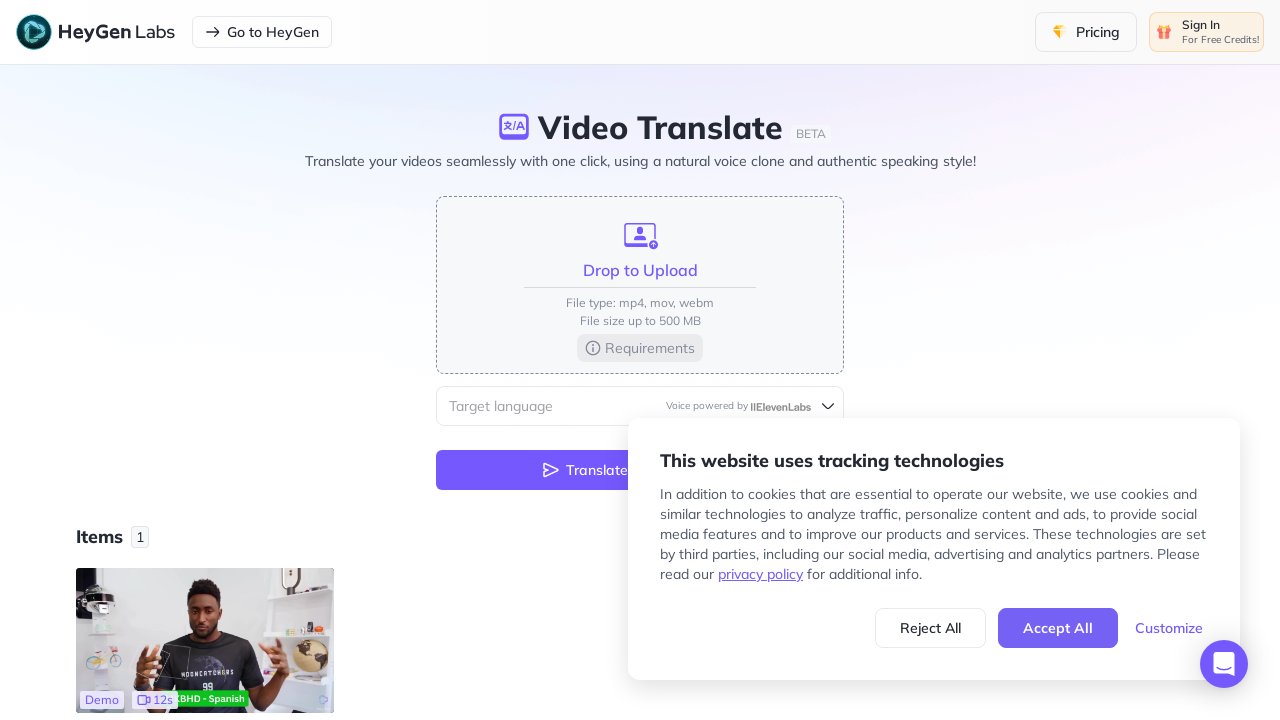 Video Translate by HeyGen Lab - Translate Your Videos Seamlessly - Appndo